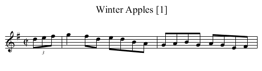 Winter Apples [1] - staff notation
