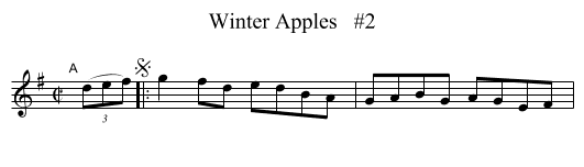 Winter Apples   #2 - staff notation