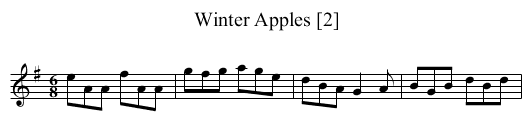 Winter Apples [2] - staff notation