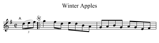 Winter Apples - staff notation