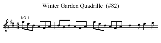 Winter Garden Quadrille  (#82) - staff notation
