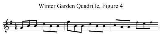 Winter Garden Quadrille, Figure 4 - staff notation