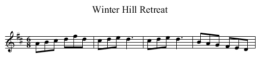 Winter Hill Retreat - staff notation