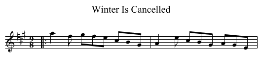 Winter Is Cancelled - staff notation