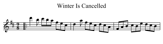 Winter Is Cancelled - staff notation