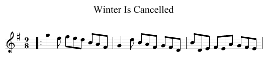 Winter Is Cancelled - staff notation