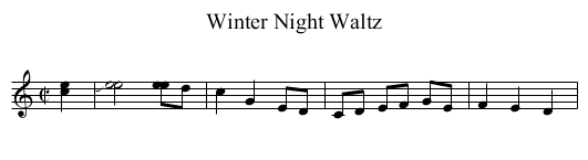 Winter Night Waltz - staff notation