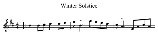 Winter Solstice - staff notation