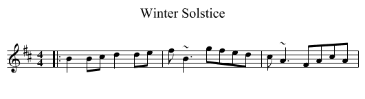 Winter Solstice - staff notation
