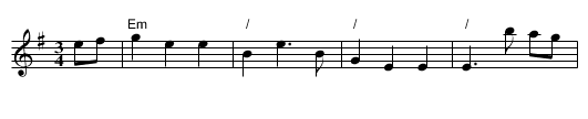 Winter Waltz - staff notation