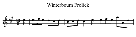 Winterbourn Frolick - staff notation