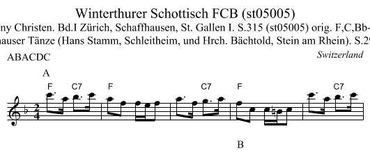 Winterthurer Schottisch FCB (st05005) - staff notation