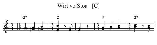 Wirt vo Stoa   [C] - staff notation