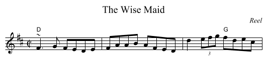Wise Maid, The - staff notation