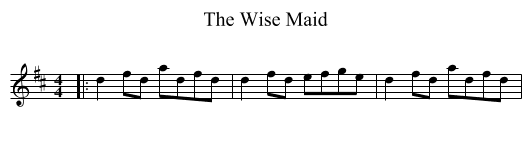 Wise Maid, The  - staff notation