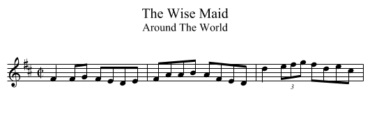Wise Maid, The - staff notation