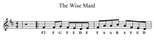 Wise Maid, The - staff notation