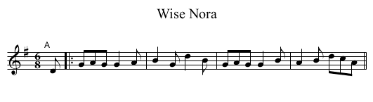 Wise Nora - staff notation