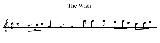Wish , The - staff notation