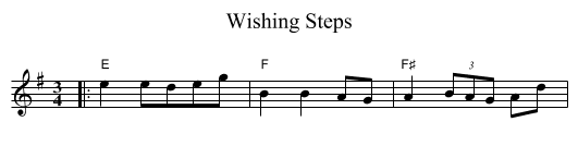 Wishing Steps - staff notation