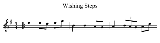 Wishing Steps - staff notation