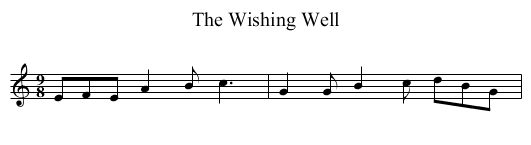 Wishing Well, The - staff notation