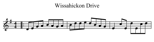 Wissahickon Drive - staff notation