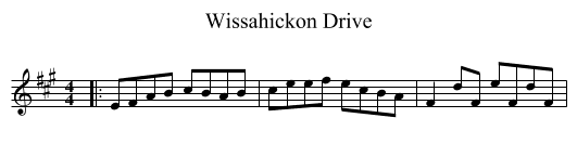 Wissahickon Drive - staff notation