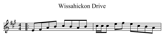 Wissahickon Drive - staff notation