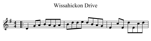 Wissahickon Drive - staff notation
