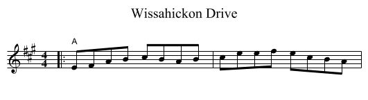 Wissahickon Drive - staff notation