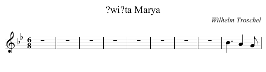 ?wi?ta Marya - staff notation