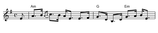 Witches' Hill, the  - staff notation