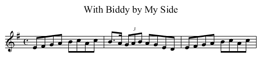 With Biddy by My Side - staff notation