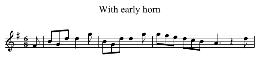 With early horn - staff notation