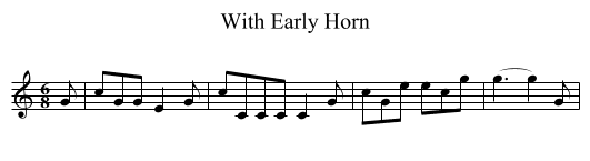 With Early Horn - staff notation