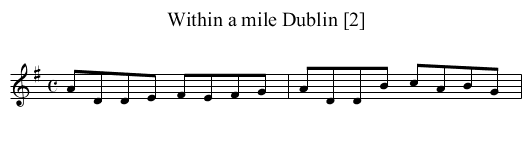 Within a mile Dublin [2] - staff notation