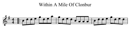 Within A Mile Of Clonbur - staff notation