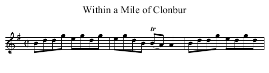 Within a Mile of Clonbur - staff notation