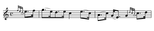 Within a Mile of Edinburgh - staff notation