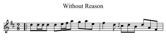 Without Reason - staff notation