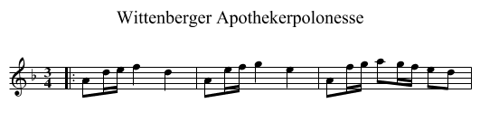 Wittenberger Apothekerpolonesse - staff notation