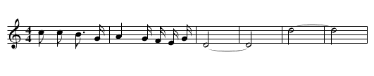 Wo de hua er - staff notation