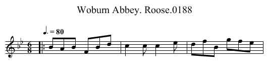 Woburn Abbey. Roose.0188 - staff notation