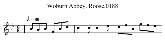 Woburn Abbey. Roose.0188 - staff notation