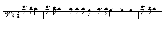 Wolf Song - staff notation