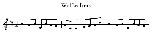 Wolfwalkers - staff notation