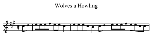 Wolves a Howling - staff notation