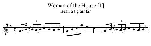 Woman of the House [1] - staff notation