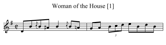 Woman of the House [1] - staff notation